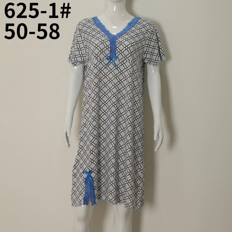 Нічна сорочка жіноча м.625-1  (р: 50-58) в упаковці 5 штук №754820 - Metro SE799