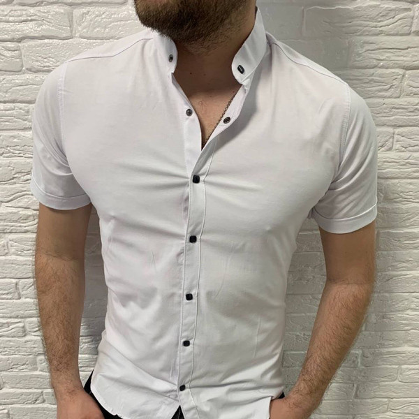 Сорочка Arma р 3XL-6XL Чоловіча S1368 white батал - NikNumbers SE1041-1042