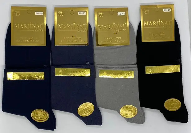 Шкарпетки чоловічі (Розмір: 40-45) бавовна, поліамід, еластан парфумовані, антібактеріальні "5290" в упаковці 12 штук №816239 - Noski GR1706