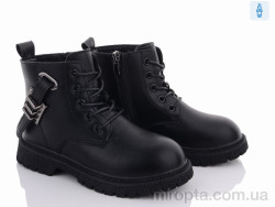 Черевики Y97(0446B) black р: 32-37, в упаковці: 6 пар, купити тільки гуртом