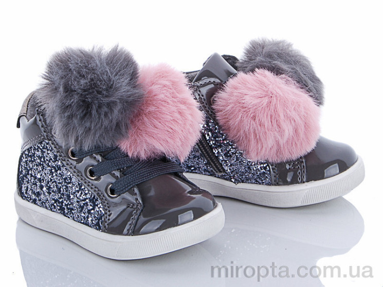 Черевики A17-1 grey р: 21-26, в упаковці: 8 пар, купити тільки гуртом - 359458