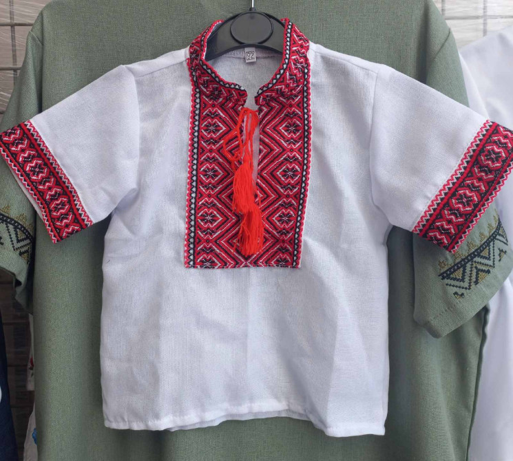 Вишиванка дитяча домотканна тканина (Розмір: 128-164) в упаковці 7 шт №163988 - UA SE1005
