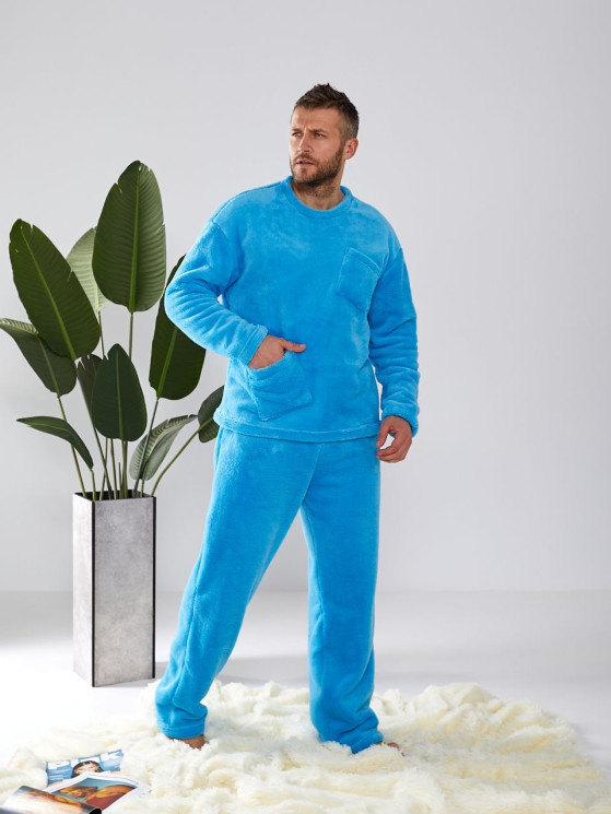Костюм домашній (піжама) чоловічий, двостороння махра м. 5239 (р. 40-42, 44-46, 48-50, 52-54) №401825 - 