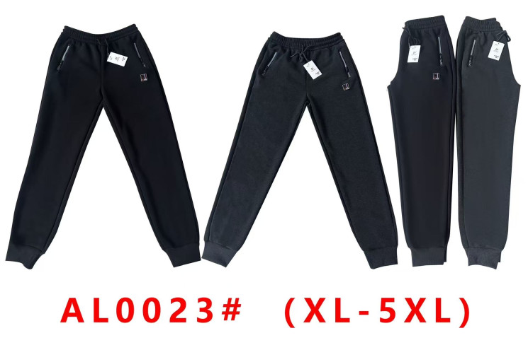 Спортивні штани чоловічі, трикотаж, байка, м.AL0023 (Розмір: XL-5XL ), 2 кольори, в упаковці 5 шт. №333689 - 