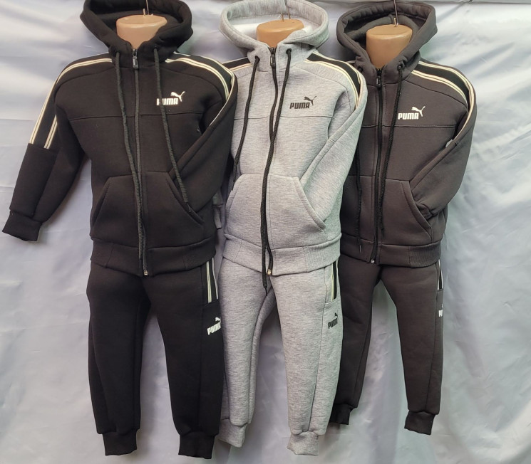 Спортивний костюм дитячий, тринитка (р. 2-6 років), 3 кольори, в упаковці 5 штук №336525 - 