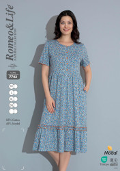 Сукня домашня жіноча "7743" (р: М,L,XL,2XL) в упаковці 4 шт. №371346