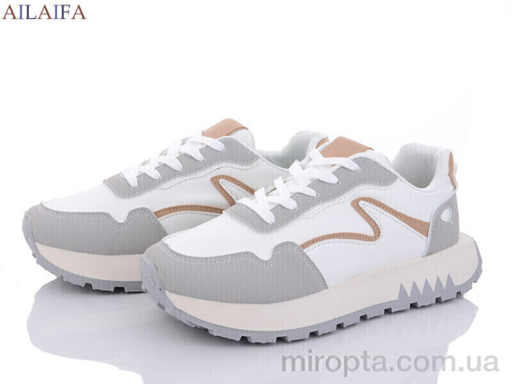 Кросівки DD05 white-grey р: 36-41, в упаковці: 8 пар, купити тільки гуртом - 1199421
