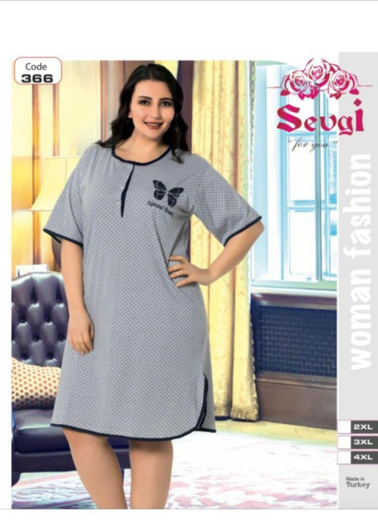 Нічна сорочка жіноча "366" віскоза (р: 2XL,3XL,4XL) в упаковці 3 шт. №364704 - DisneyOpt SE893