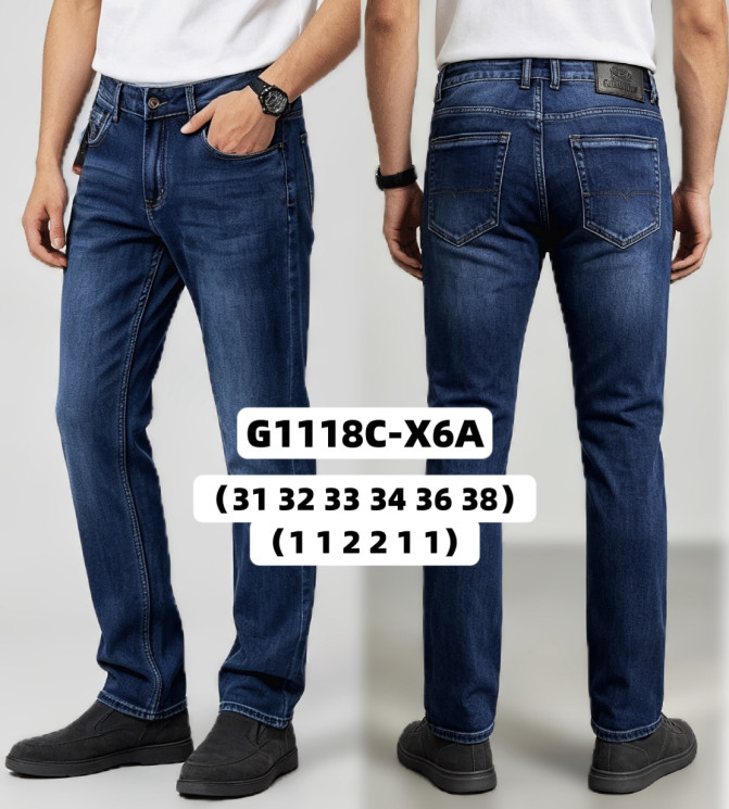 Джинси чоловічі м.1118 (р:31-38) в упаковці 8 штук №764825 - Fangsida 3579