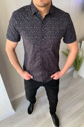 Сорочка No Brand р 3XL-6XL Чоловіча S2816 black батал