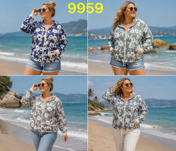Вітровка жіноча трикотаж м.9959 (р:XL-5XL) мікс кольорів в упаковці 5 штук №763551