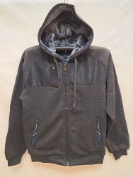 Кофта спортивна чоловіча, трикотаж, хутро, м. 2306 (Розмір: М-3XL ), 2 кольори, в упаковці 5 штук №334959