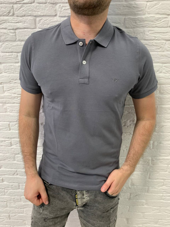 Футболка Raymons р M-2XL Чоловіча Polo S1545 grey - NikNumbers SE1041-1042