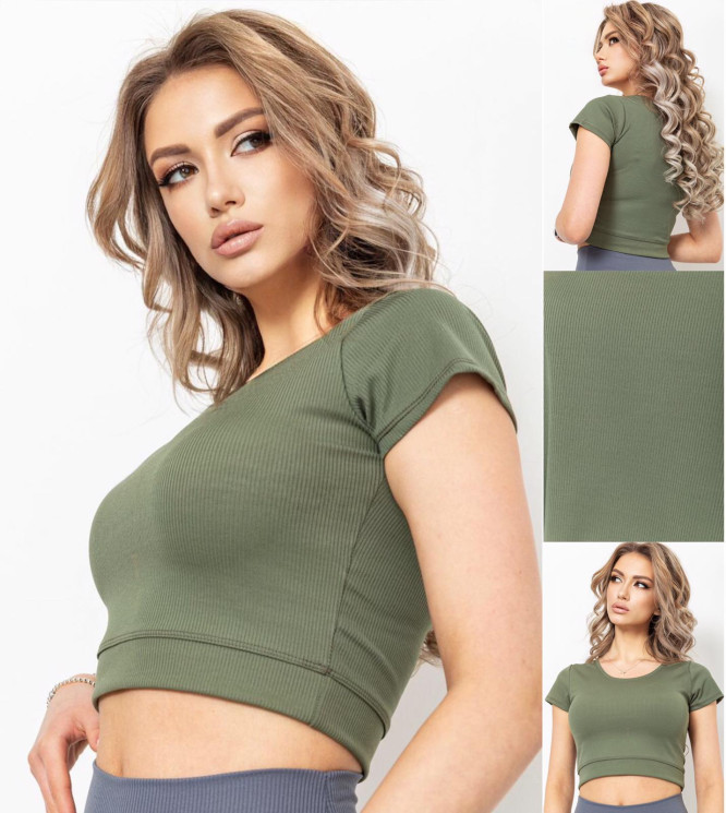 Жіночий топ, рубчик (р: S.S.M.M.L.XL.), в упаковці 6 шт. № 355327 - Relaxwear RZ3531