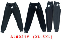 Спортивні штани чоловічі на флісі "AL0021" (р: XL-5XL) 2 кольори, в упаковці 5 шт. №376880