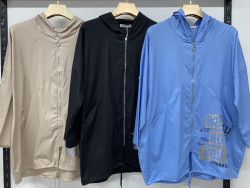Вітрівка жіноча, котон, м.7710 (р. 3XL-7XL ), 3 кольори,  в упаковці 5 штук №330140