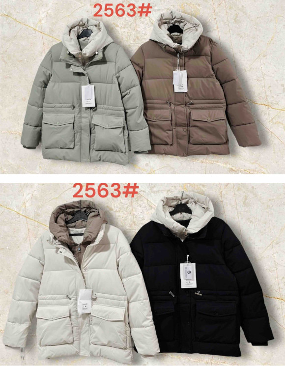 Зимова куртка жіноча, плащівка, м.2563 (Розмір: M-XL ), 4 кольори, в упаковці 3 штуки №317427 - Love SE 973-975