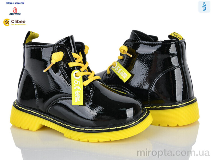 Черевики ABC(P)708-1 black-yellow фліс р: 26-30, в упаковці: 5 пар, купити тільки гуртом - 1216900