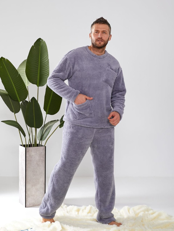 Костюм домашній (піжама) чоловічий, двостороння махра м. 5239 (р. 56-58, 60-62) №401826 - 