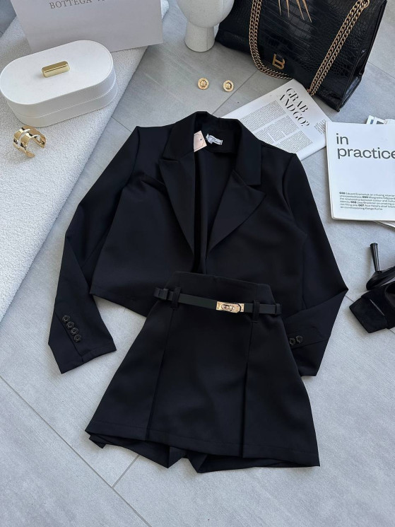 Костюм жіночий (піджак + спідниця-шорти), костюмка м. 547 (р. 42-44, 46-48) №411465 - 