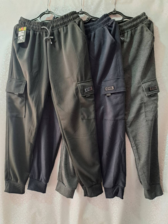 Спортивні штани чоловічі, трикотаж, м.7001 (Розмір: 3XL-7XL ), 3 кольори, в упаковці 5 штук №333383 - 