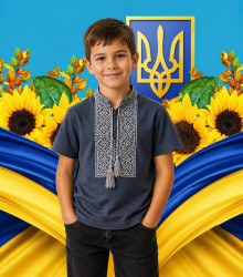 Футболка вишиванка дитяча, кулір (розміри: 116-164), в упаковці 9 штук №344761