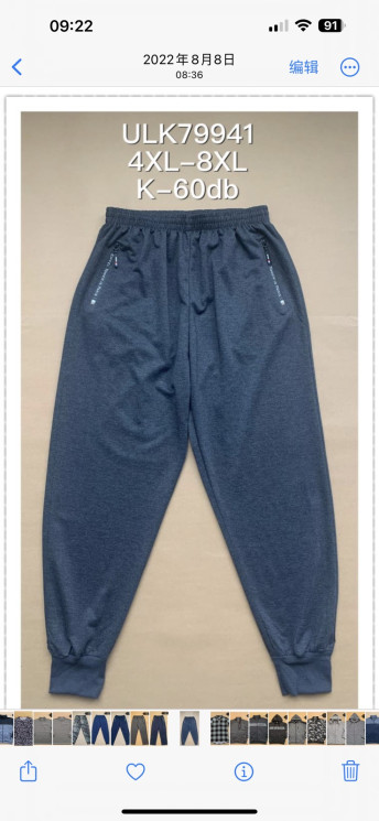 Спортивні штани (Розмір: 4XL-8XL) чоловічий "ULK79941" мікс кольори в упаковці 6 штук №818542 - Megasport PA5257