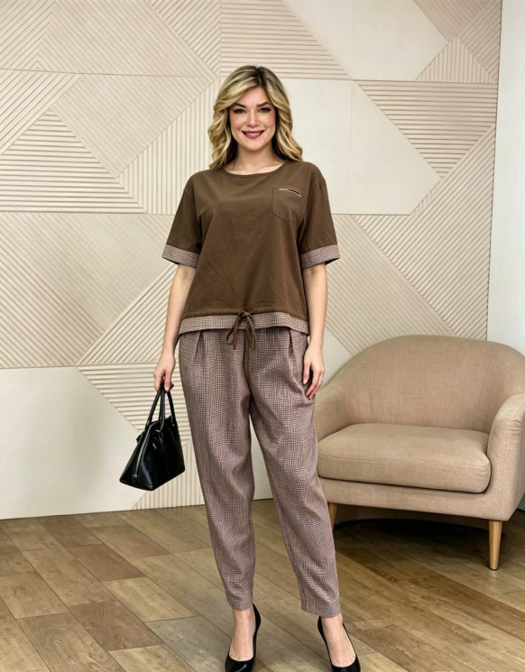 Костюм жіночий  котон м.119353 (р. L-3XL) 2 кольора в упаковці 4 штуки №763404 - Moda SE661