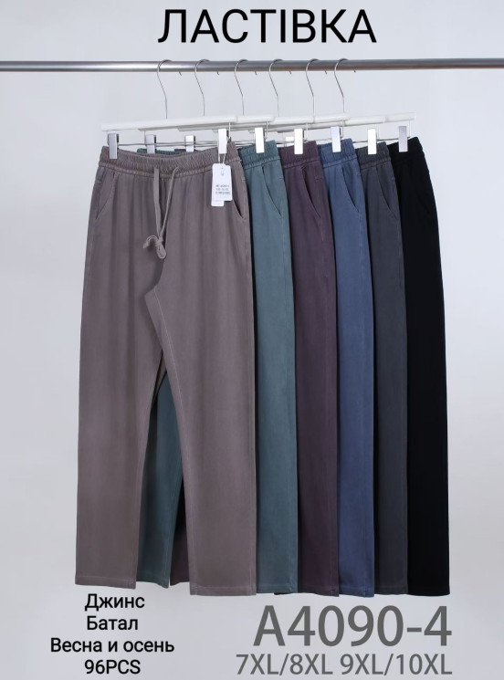 Джинси жіночі, джинс, м.А4090-4 (р: 7XL-10XL), мікс кольорів, в упаковці 12 шт. №327026 - Iris BG/PO 436