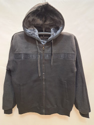 Кофта спортивна чоловіча, трикотаж, хутро, м. 2302 (Розмір: М-3XL ), 2 кольори, в упаковці 5 штук №334960