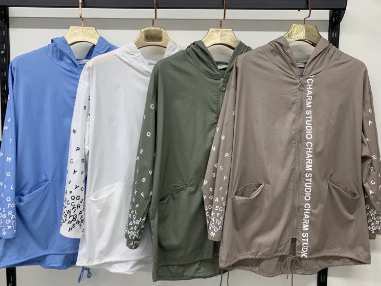Вітрівка жіноча, котон, м.7710 (р. 3XL-7XL ), 7 кольорів,  в упаковці 5 штук №330141 - 