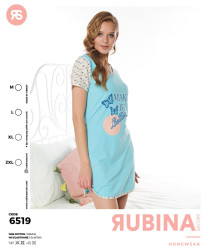 Ночнушка No Brand р M-2XL Жіноча 5619 l.blue