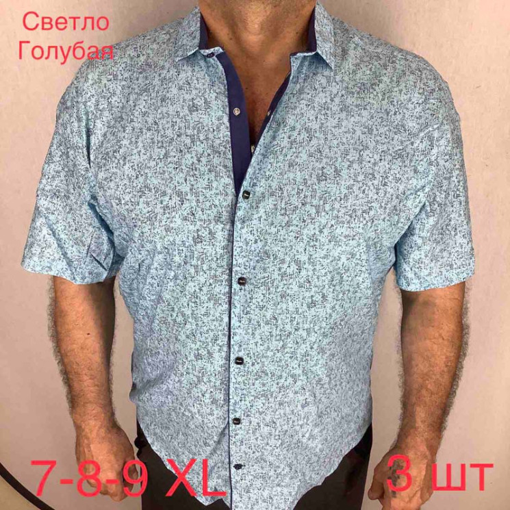 Сорочка Paul Semih р 7XL-9XL Чоловіча Y1648 l.blue - Nadiyka BG/PO2161-2162