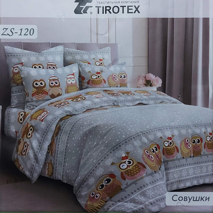 Комплект постільної білизни, бязь, м. Совушки (р: сімейний) №338248 - Palma RZ3641