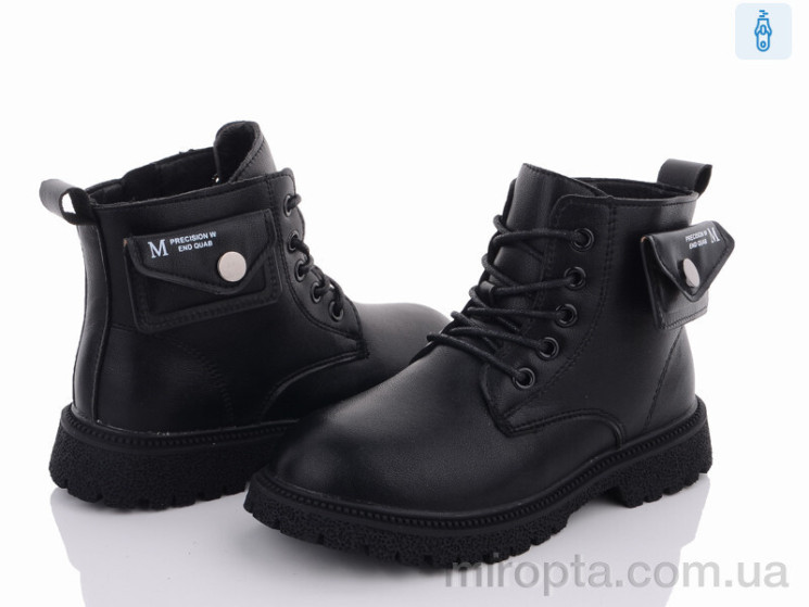 Черевики Y91(0290B) black р: 32-37, в упаковці: 6 пар, купити тільки гуртом - 693806