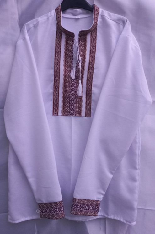 Вишиванка чоловіча (Розмір: 38-47) домотканна тканина №820849 - UA SE1005