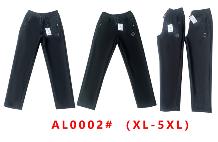 Спортивні штани чоловічі на флісі "AL0002" (р: XL-5XL) 2 кольори, в упаковці 5 шт. №376882 - Megasport
