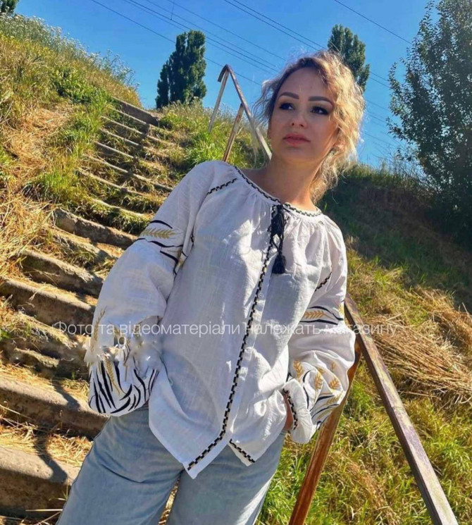 Вишиванка жіноча, льон (розміри: S,M,L ), в упаковці 3 штуки №345520 - Delux 909
