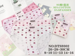 Труси дитячі котон м.DTS9302 (р: 8-16 років) мікс кольорів в упаковці 12 штук  №763784