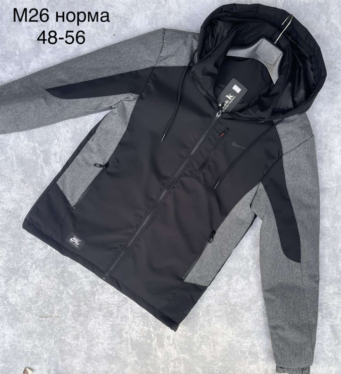 Куртка чоловіча "М26" "Nike" плащівка, норма (р: 48-56) в упаковці 5 шт. №600898 - Mixmoda SER1772