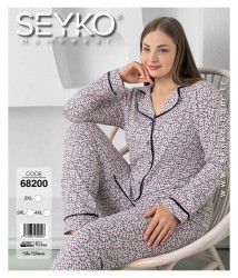Піжама жіноча "68200" бавовна (р: 2XL,3XL,4XL) в упаковці 3 шт. №377336
