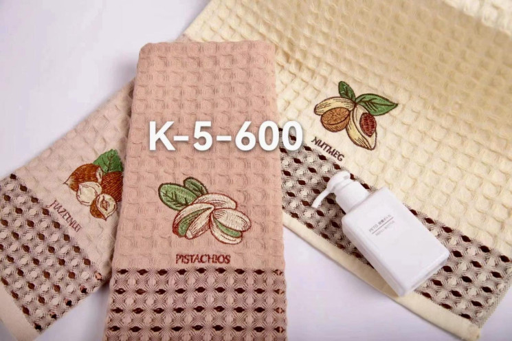 Рушник для кухні "К-5-600" вафельна тканина (р. 25*50см) мікс кольорів, в упаковці 12 шт. №360371 - Textil HR1970