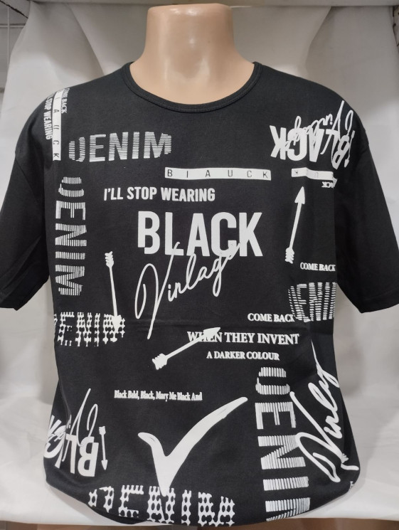 Футболка чоловіча котон (р: 2XL-5XL) в упаковці 4 штуки №753607 - Stinger WE1120