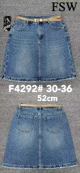 Спідниця жіноча джинсова м.F4292 (р: 30-36) в упаковці 6 штук  №756755