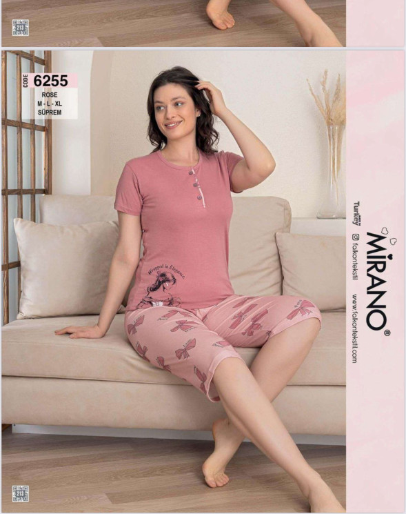 Піжама жіноча "6255" бавовна (р: М,L,XL) 2 кольори, в упаковці 3 шт. №364922 - DisneyOpt SE893
