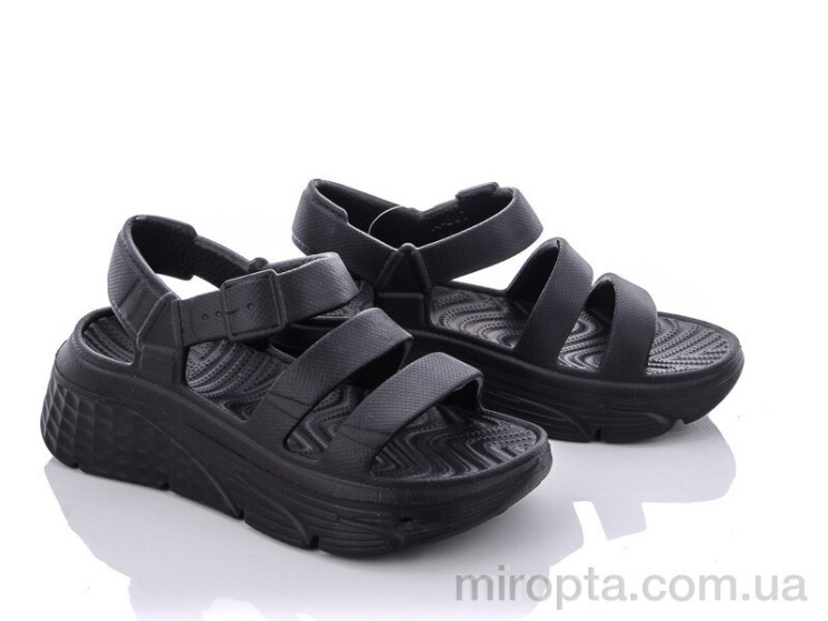Босоніжки W412 black р: 36-41, в упаковці: 8 пар, купити тільки гуртом - 744036