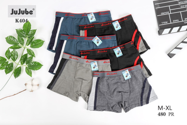 Труси чоловічі, котон, м.К404 (розмір: M-XL), мікс кольорів, в упаковці 24 шт. №327302 - Lilu 230/237