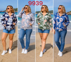 Вітровка жіноча трикотаж м. 9939 (р:XL-5XL) мікс кольорів в упаковці 5 штук №763554