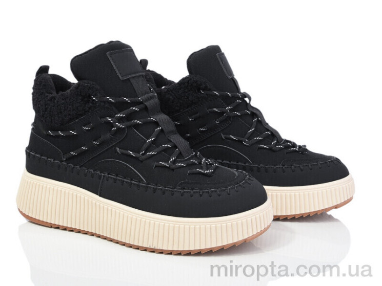 Черевики 20-1074-1 black р: 36-41, в упаковці: 8 пар, купити тільки гуртом - 980404