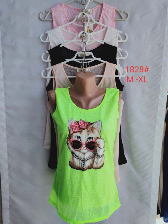 Футболка, p.M-XL, трикотаж, "1828" 5 кольорів, в упаковці 18 штук №806854 - Iris BG/PO436